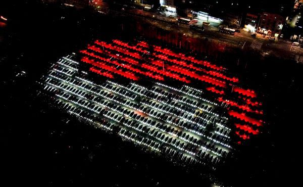 테슬라 K-라이트쇼 현장 사진 [출처=K-라이트쇼 조직위원회]