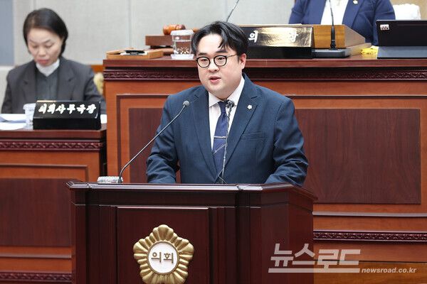 이상훈 의원이 5분 자유발언을 하고 있다./사진=시흥시의회