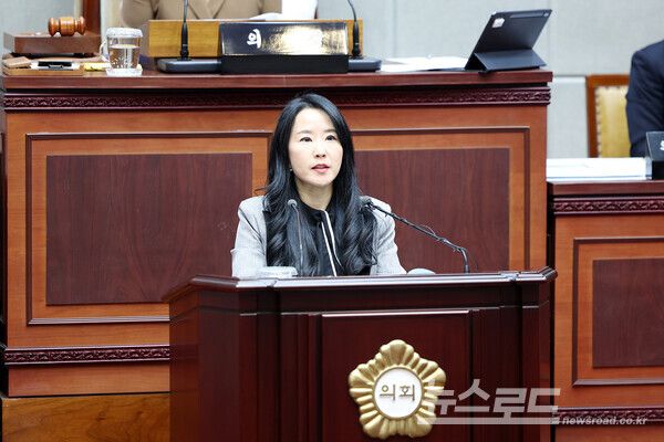 박소영 의원이 5분 자유발언을 하고 있다./사진=시흥시의회