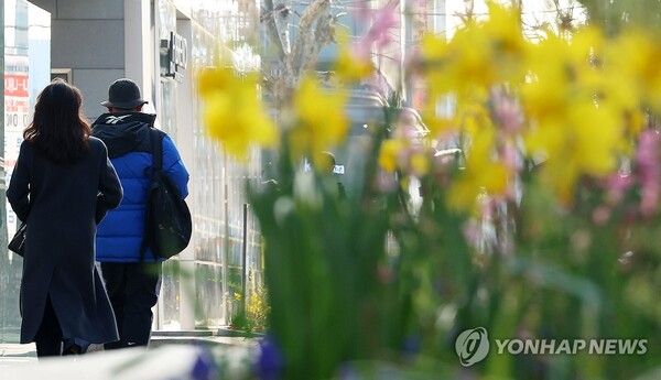 꽃샘추위 아침/연합뉴스