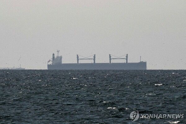 호르무즈 해협 인근의 화물선/연합뉴스