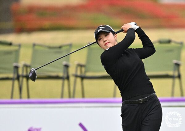 김재희 넥센세인트나인 Masters 2026 2R 1번홀 티샷 (사진 KLPGA)