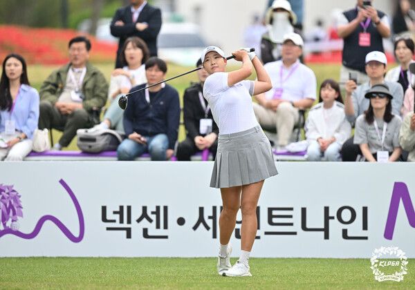 김민솔 넥센세인트나인 Masters 2026 3R 1번홀 티샷 (사진 KLPGA)