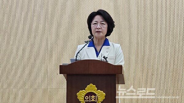 경기도지사 더불어민주당 추미애 후보가 기자회견을 열고 당선 소감을 말하고 있다./사진=뉴스로드 김영식 기자&nbsp;&nbsp;