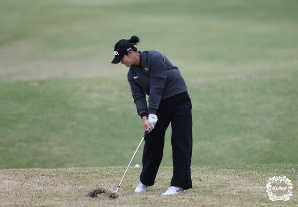 김민별 iM 금융오픈 1R 16번홀 아이언샷 (사진제공 KLPGA)