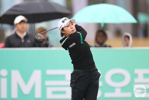 김수지 iM 금융오픈 1R 1번홀 티샷 (사진제공 KLPGA)