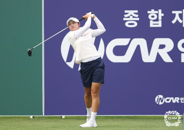 서교림 인카금융더헤븐 마스터즈 1R 9번홀 티샷 (사진제공 KLPGA)