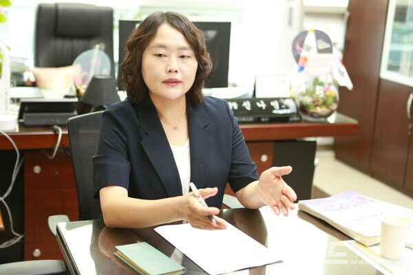 신나연 위원장이 현장에서 느낀 경험에 대한 소회를 밝히고 있다./사진=뉴스로드 김영식 기자