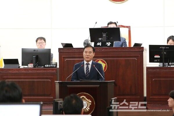 경제환경위원장 김상수 의원이 당선 소감을 말하고 있다./사진=뉴스로드 김영식 기자