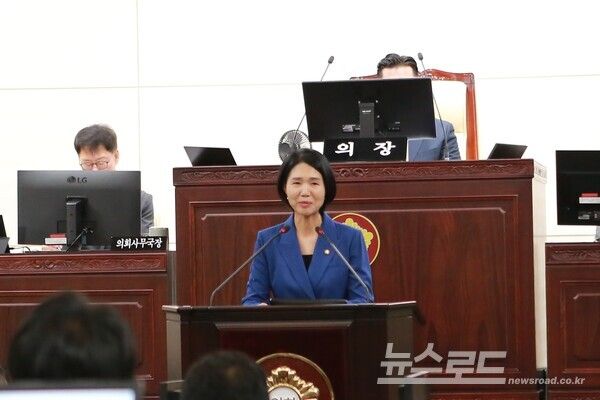 보건복지위원장 최은희 의원이 당선 소감을 말하고 있다./사진=뉴스로드 김영식 기자