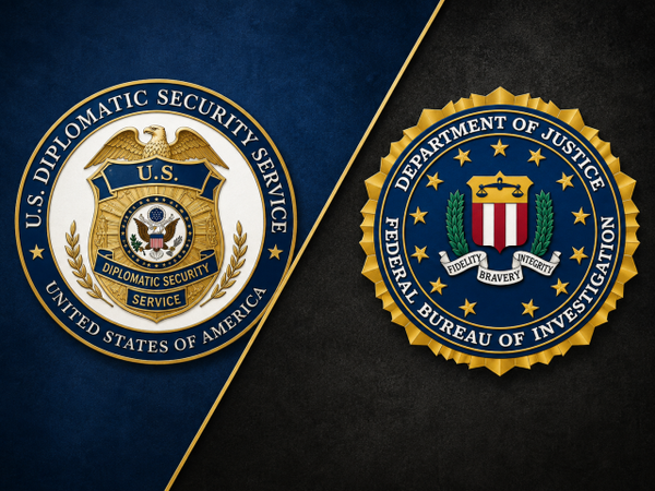미 국무부 외교안보국(DSS)과 연방수사국(FBI) [사진=각 기관/편집=최지훈 기자]