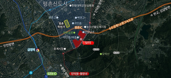 평촌샘마을 위치도
