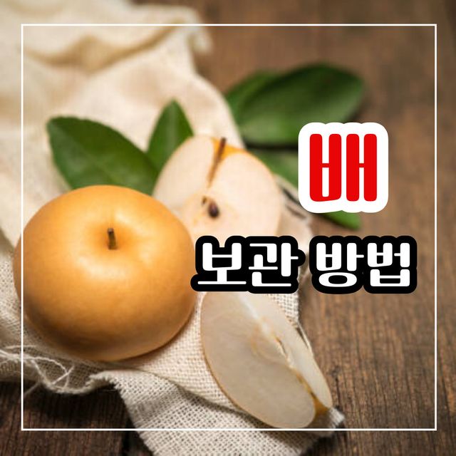 배 보관 방법