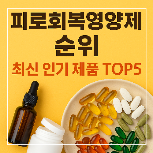 피로회복영양제 순위 최신 인기 제품 TOP5