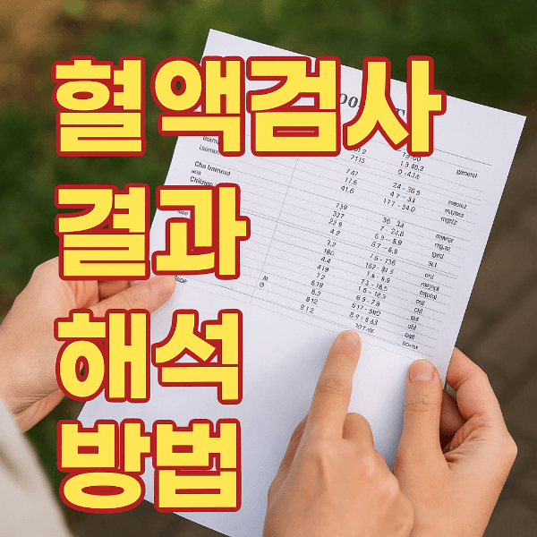 혈액검사 결과 해석 방법 썸네일 이미지