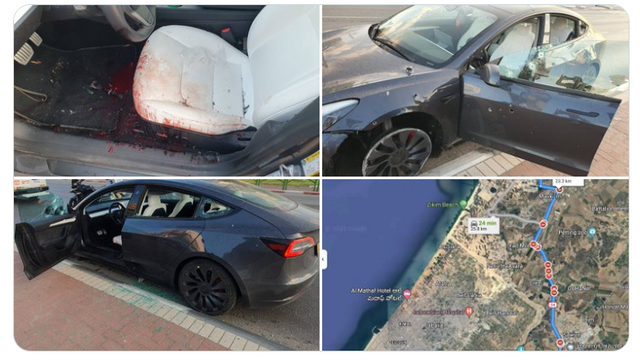 SNS에 올라온 탈출 후 테슬라 모델 3 퍼포먼스 모습