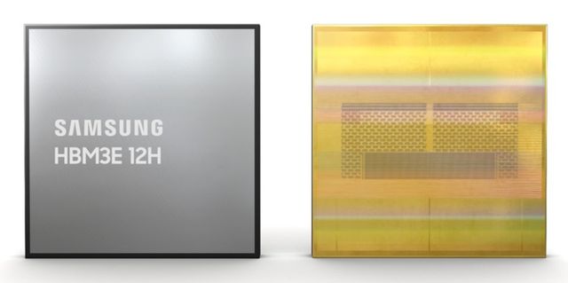 삼성전자가 지난 2월 세계 최초로 개발했다고 발표한 HBM3E 12단 제품