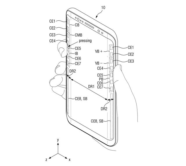 미국특허청이 삼성디스플레이가 출원한 '포스 센서와 진동 발생기를 포함한 디스플레이 장치' 특허를 공개했다. (출처 : USTPO)