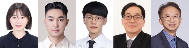 (왼쪽부터) 연세대 서지영 연구원, 김중휘 연구원, 대구경북과학기술원(DGIST) 김수환 연구원, 연세대 이용민 교수, 이상영 교수