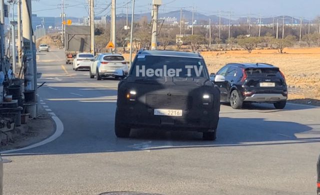 현대차 '팰리세이드 풀체인지' 테스트카 (출처 : 힐러TV)