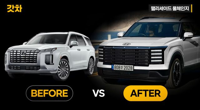 현대차 '팰리세이드 풀체인지' 예상도 (출처 : 갓차)