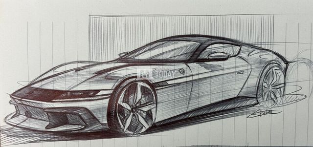 페라리 '12실린드리' 스케치 (출처 : M투데이 최태인 기자)