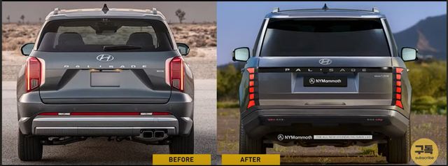현대차 '팰리세이드 풀체인지' 예상도 (출처 : 뉴욕맘모스)
