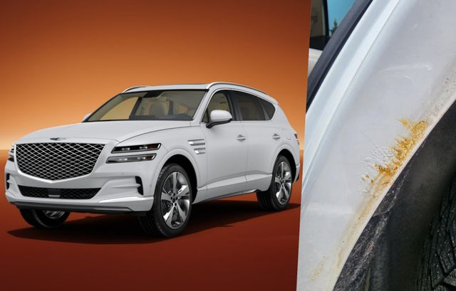 제네시스 GV80 펜더에서 부식이 발생해 논란이 되고 있다. (출처 : 보배드림 '태림준'님)