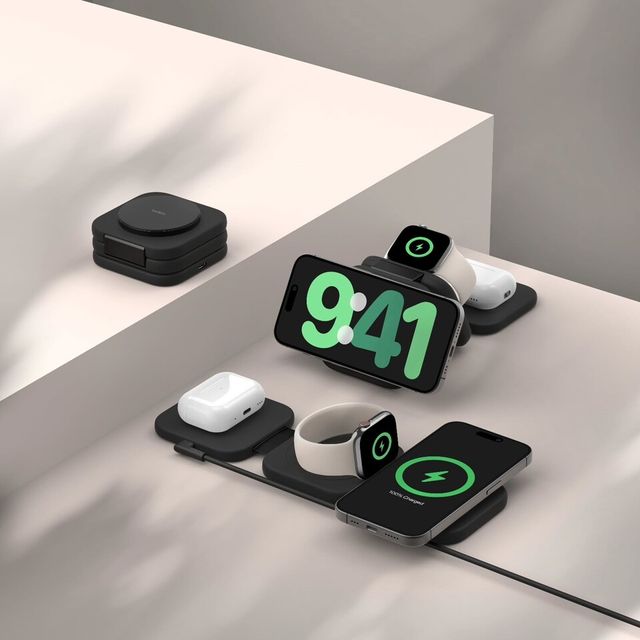 벨킨 3-in-1 Qi2 15W 마그네틱 여행용 무선 충전 패드(WIZ024)