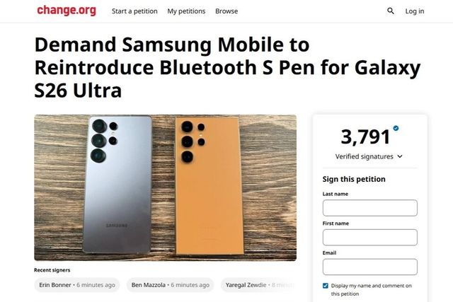 사진 : 갤럭시 S펜 관련 청원 캡쳐 (출처=Change.org)