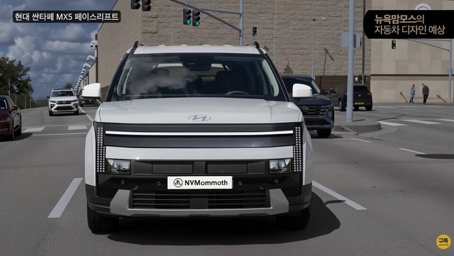 현대차 싼타페 페이스리프트 예상도 (출처=NYMammoth)