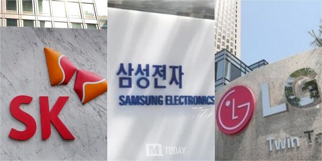 (출처 : SK그룹, 삼성전자, LG그룹)