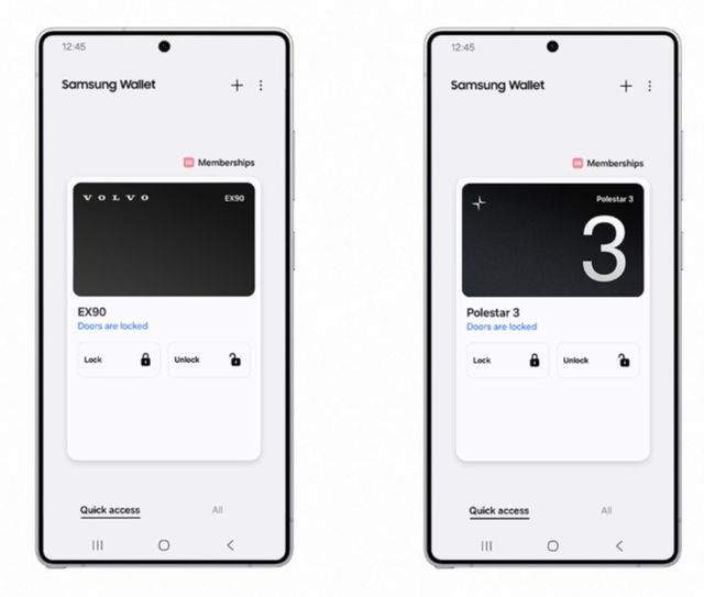 삼성 월렛 디지털키가 볼보와 폴스타 차량에 적용된다.
