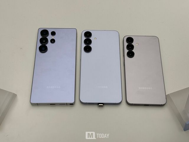 (왼쪽부터) 갤럭시 S25 울트라, 갤럭시 S25 플러스, 갤럭시 S25