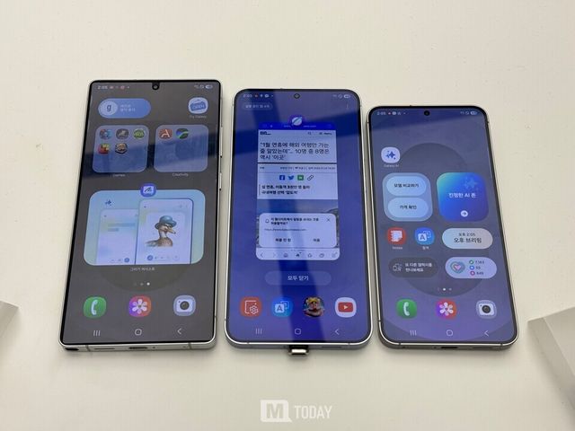 (왼쪽부터) 갤럭시 S25 울트라, 갤럭시 S25 플러스, 갤럭시 S25