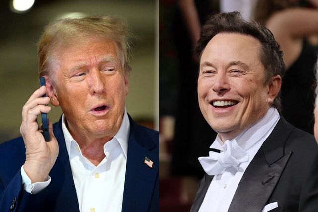 도널드 트럼프 미국 대통령과 일론 머스트 테슬라 최고 경영자 (출처 : 게티이미지닷컴)