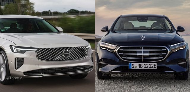 볼보 'S90 2차 페이스리프트' 예상도, 메르세데스-벤츠 'E클래스'