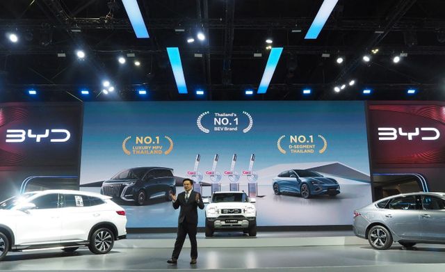 방콕 논타부리 임팩 무앙통타니에서 열린 46회방콕국제모터쇼 BYD 부스