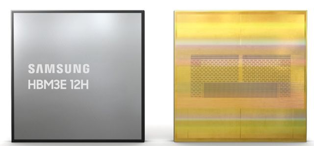 &nbsp;구글이 HBM3E 공급선을 삼성전자에서 마이크론으로 변경한 것으로 알려졌다.(사진: 삼성이 개발한 HBM3E&nbsp; 12H)