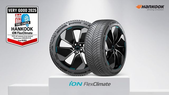 한국타이어의 전기차 전용 올웨더 타이어 ‘아이온 플렉스클라이밋이 독일 자동차 전문지 ‘아우토 빌트(Auto Bild)’가 실시한 ‘전기차 전용 사계절용 타이어 테스트’에서 1위를 차지했다.