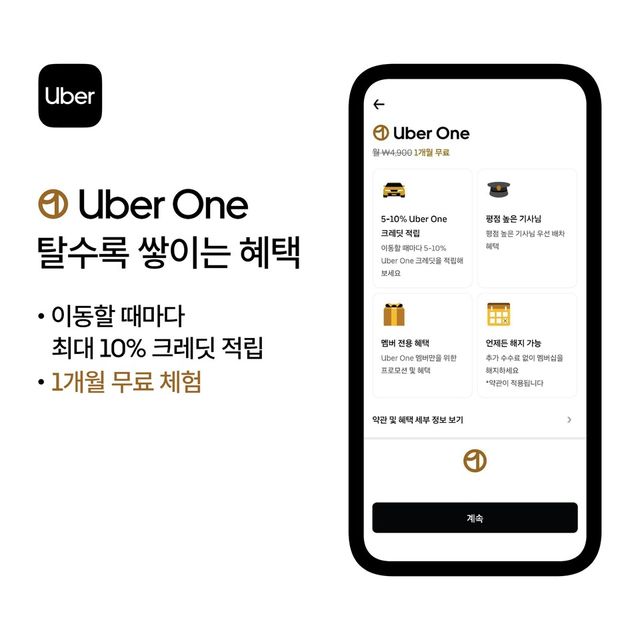 우버 택시의 구독 멤버십 서비스 '우버 원(Uber One)'