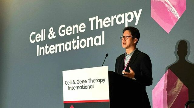 16일(미국 현지시간) 이태희 삼성바이오로직스 항체배양PD팀 상무가 스피킹 세션에서 발표하고 있다