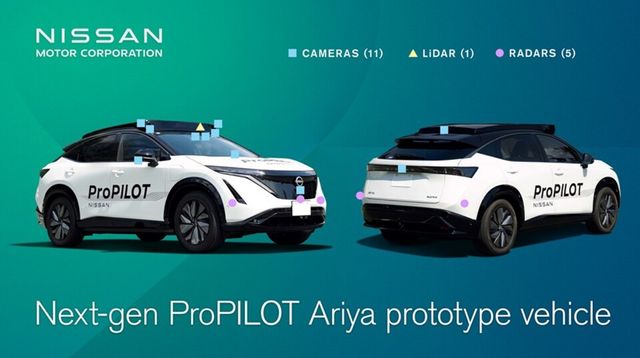 닛산 아리야 자율주행차 구성