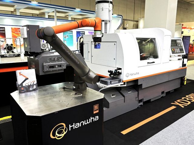 한화세미텍이 EMO2025 전시에서 선보이는 한화로보틱스 협동로봇을 이용한 제조 자동화 솔루션