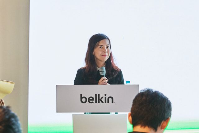 벨킨 아시아 총괄 디렉터 제니 응(Jenny Ng)이 브랜드를 소개하고 있다.