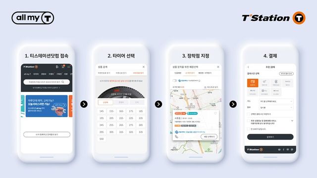 올마이티(all my T) 서비스 이용 예시 이미지