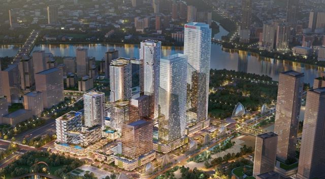 &nbsp;롯데그룹의 베트남 초대형 복합개발 프로젝트 '롯데 투티엠 에코 스마트 시티(Lotte Eco Smart City)' 조감도