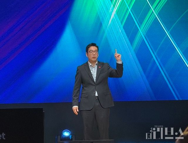 장승환 대표는 21일 서울시 코엑스 오디토리움에서 열린 ‘G마켓 미디어 간담회’에 참석해 지마켓의 비전에 대해 발표했다. [사진=박달님 기자]