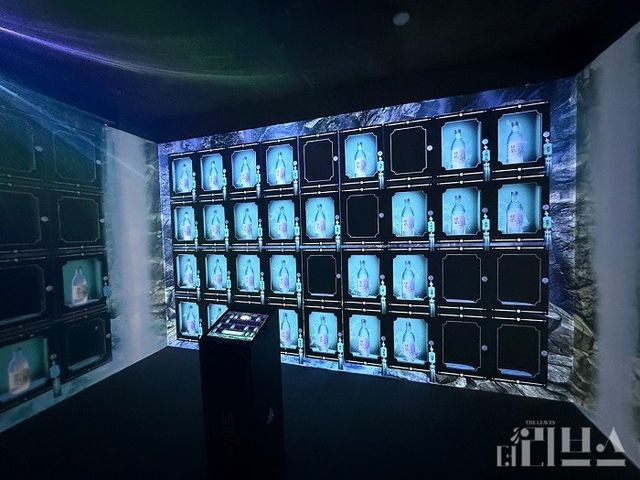 새로도원 팝업스토어 체험관 ‘비밀 저장고’에 나만의 ‘새로’를 보관하고 다이닝 ‘새로 술상’에서 수령할 수 있다. [사진=박달님 기자]