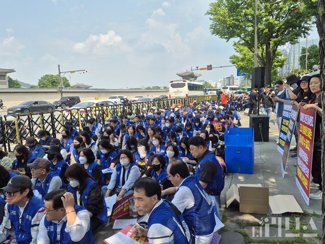 MG손보 직원 400여명이 결의대회에&nbsp;참석했다. [사진=임서우 기자]